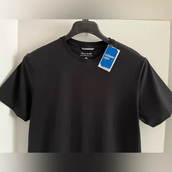 Porter & Ash 95% Cotton 4-way Stretch Short Sleeve Crew Neck Casual Top/Teeshirt - Picture 2 of 9